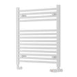 Eastbrook Biava 688mm x 600mm HV Straight Ladder Towel Radiator - Matt White - 610116 - TAP 'N' SHOWER