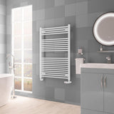 Eastbrook Biava HV Straight Ladder Towel Radiator 1118mm x 750mm - Matt White - 61.0120 - TAP 'N' SHOWER