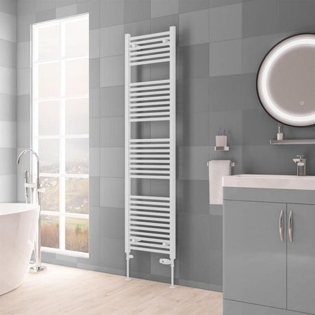 Eastbrook Biava HV Straight Ladder Towel Radiator 1720mm x 450mm - Matt White - 61.0121 - TAP 'N' SHOWER