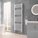 Eastbrook Biava HV Straight Ladder Towel Radiator 1720mm x 600mm - Matt White - 61.0122 - TAP 'N' SHOWER