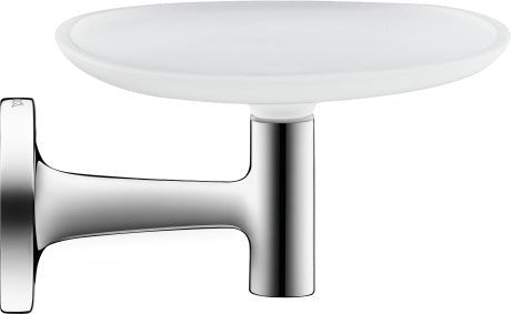 Duravit Starck T Wall Mounted Glass Soap Dish 140 x 119 x 66mm - Chrome - 0099331000 - TAP 'N' SHOWER