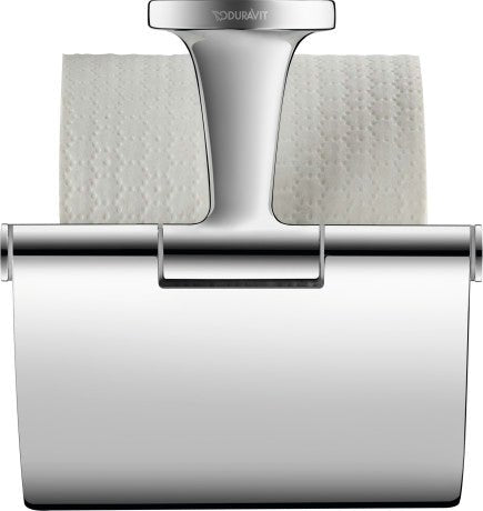 Duravit Starck T Wall Mounted Toilet Paper Holder 125 x 83 x 131mm - Chrome - 0099401000 - TAP 'N' SHOWER