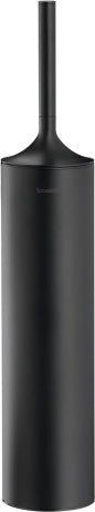 Duravit Starck T Freestanding Toilet Brush Set 80 x 80 x 432mm - Matt Black - 0099454600 - TAP 'N' SHOWER