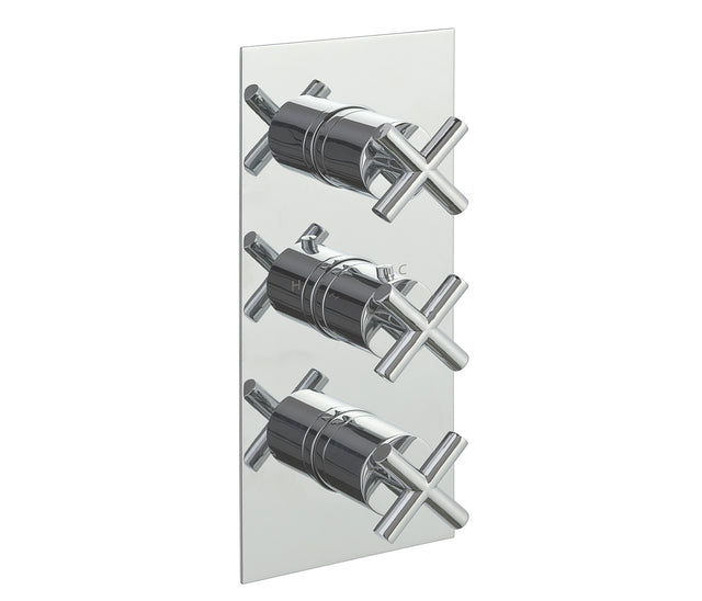 JTP Solex 3 Outlet Thermostat - Chrome - 16691A