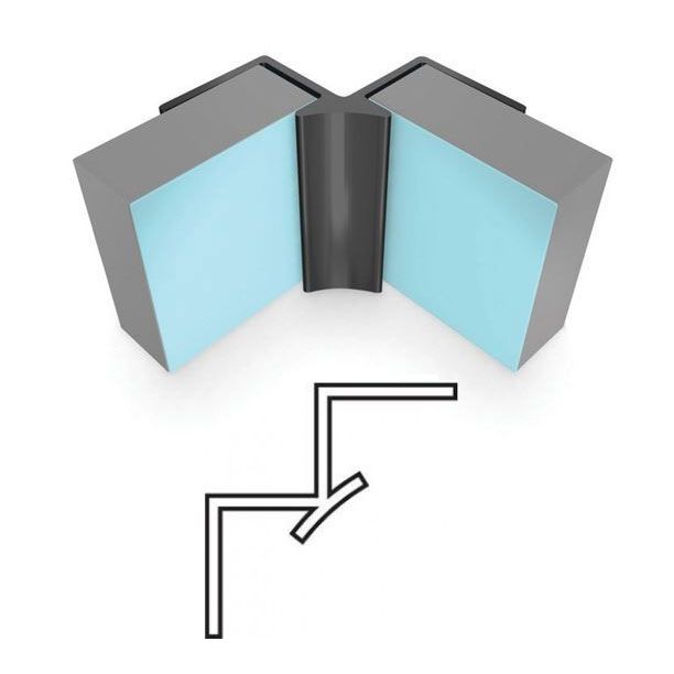Nuance Extrusion Internal Corner 2.45 Mtr - Black - 640354
