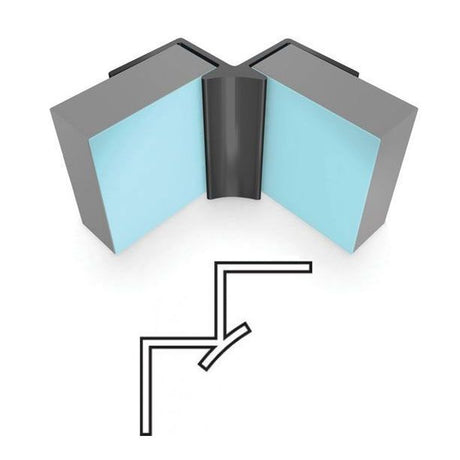 Nuance Extrusion Internal Corner 2.45 Mtr - Black - 640354