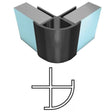 Nuance Extrusion External Corner 2.45 Mtr - Black - 640408