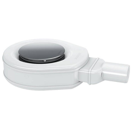 Kaldewei KA90 Flat Low-Level Horizontal Shower Waste - White/Chrome - 687772540999