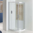 Eastbrook Vulcan Quadrant Shower Enclosure Double Sliding Door 900mm - Polished Silver - 69.0002 - TAP 'N' SHOWER