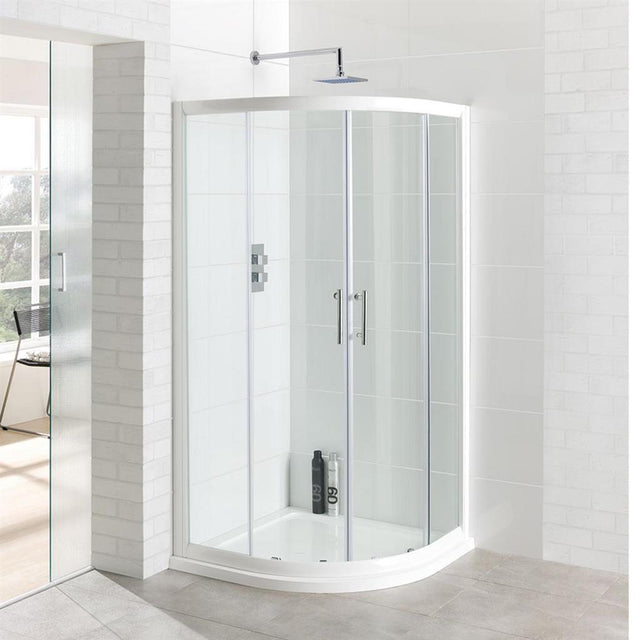 Eastbrook Vantage White Double Door Quadrant Shower Enclosure 800mm x 800mm - 69.0022 - TAP 'N' SHOWER