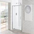 Eastbrook Vantage Pivot Shower Enclosure Door 760mm - Polished Silver - 69.0083 - TAP 'N' SHOWER