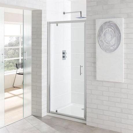 Eastbrook Vantage Pivot Shower Enclosure Door 900mm - Silver - 69.0085 - TAP 'N' SHOWER