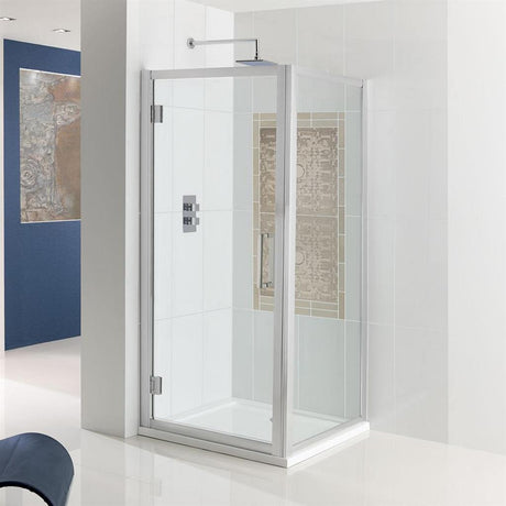Eastbrook Corniche Shower Enclosure Hinged Door 800mm - Silver - 69.0089 - TAP 'N' SHOWER