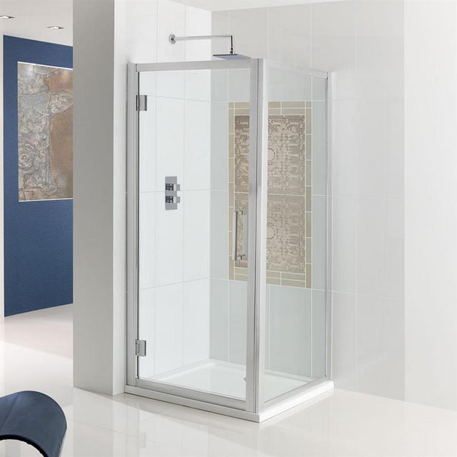 Eastbrook Corniche Shower Enclosure Hinged Door 800mm - Silver - 69.0089 - TAP 'N' SHOWER