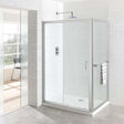 Eastbrook Vantage Shower Enclosure Side Panel 700mm - Polished Silver Finish - 69.0092 - TAP 'N' SHOWER