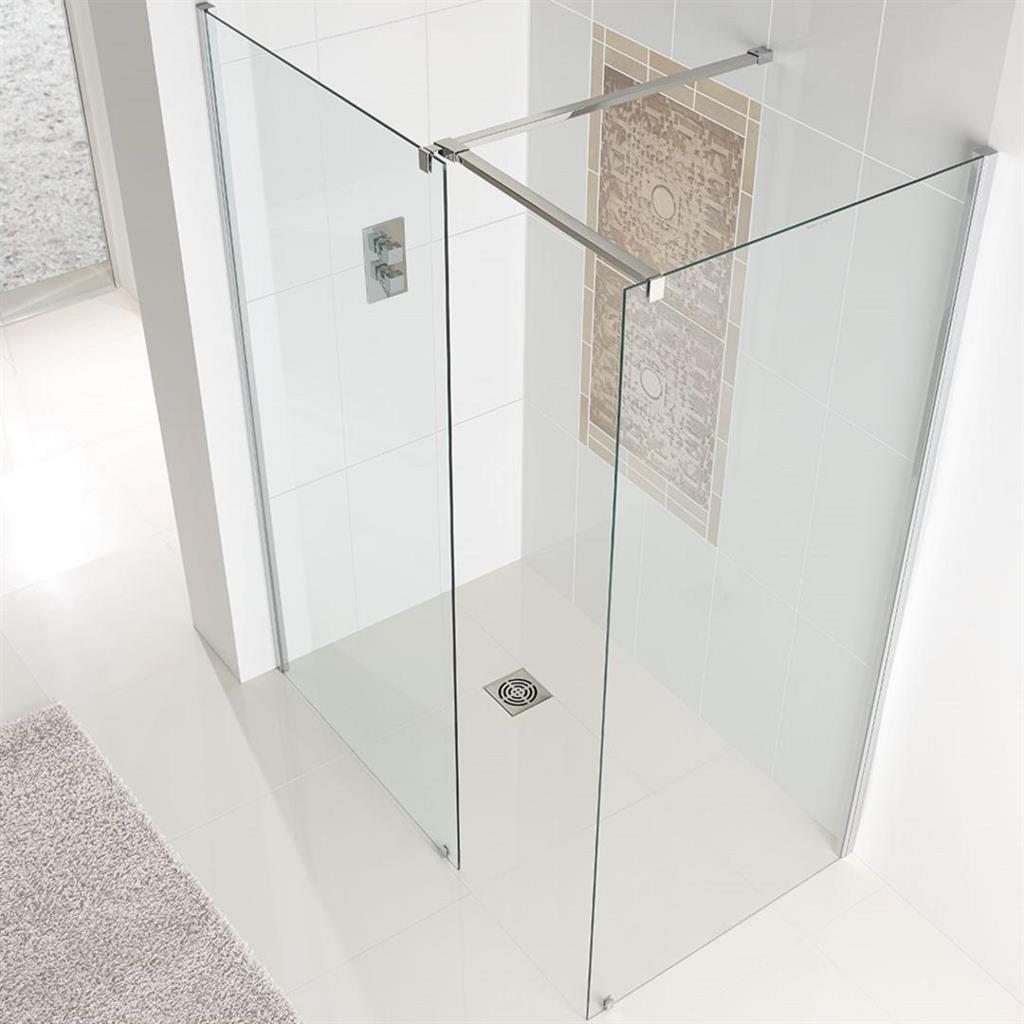 Eastbrook Corniche Walk - In Wetroom Shower Screen End Side Panel 900mm - Silver - 69.0117 - TAP 'N' SHOWER