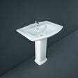 Rak Washington Large Pedestal For 65cm & 76cm Basin - White - WASPEDL