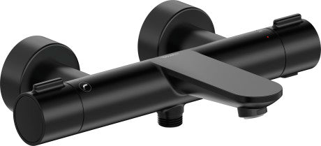 Duravit Wave Dual Handle Bathtub Thermostat For Exposed Installation - Matt Black - WA5220000046