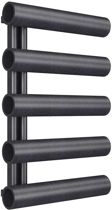 Radox Cannon 800mm H black pearl anthracite designer heated towel rail with five horizontal bars