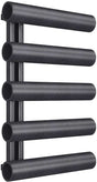 Radox Cannon 800mm H black pearl anthracite designer heated towel rail with five horizontal bars