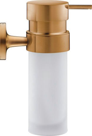 Duravit Starck T Wall Mounted Frosted Glass Soap Dispenser 60 x 126 x 176mm - Brushed Bronze - 0099350400 - TAP 'N' SHOWER