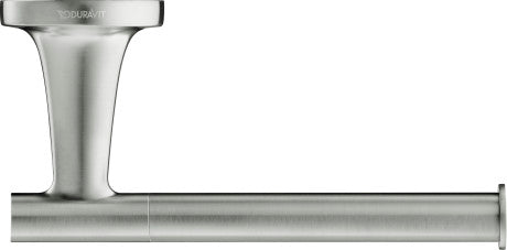 Duravit Starck T Wall Mounted Toilet Paper Holder 152 x 152 x 50mm - Brushed Stainless Steel - 0099377000