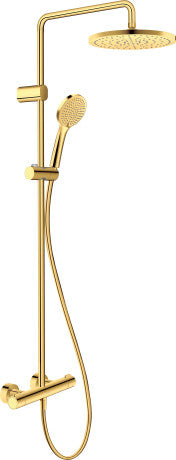 Duravit 1000 Thermostatic MinusFlow Shower System 303 x 573 x 1124mm - Polished Gold - TH4282008034