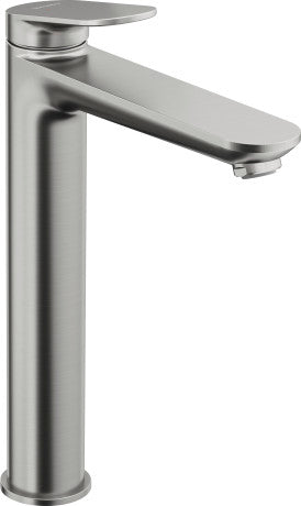 Duravit Wave Single Lever Tall Basin Mixer XL - Brushed Stainless Steel - WA1040002070