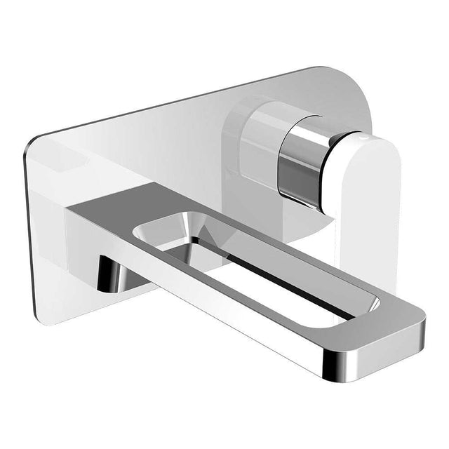JTP Axel Wall Mounted Single Lever Chrome Basin Mixer with Matt White Handle - 74231MWH - TAP 'N' SHOWER