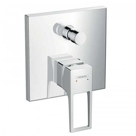 Hansgrohe Metropol single lever concealed bath mixer with loop handle and integrated backflow prevention in chrome finish