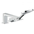 Hansgrohe Metropol 3-hole rim-mounted chrome bath mixer with single lever and loop handle