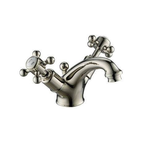 JTP Grosvenor Cross Basin Mixer with Pop Up Waste - Nickel - 76169NK