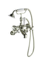 JTP Grosvenor Cross Bath Shower Mixer Wall Mounted with Kit - Nickel - 76275WMNK