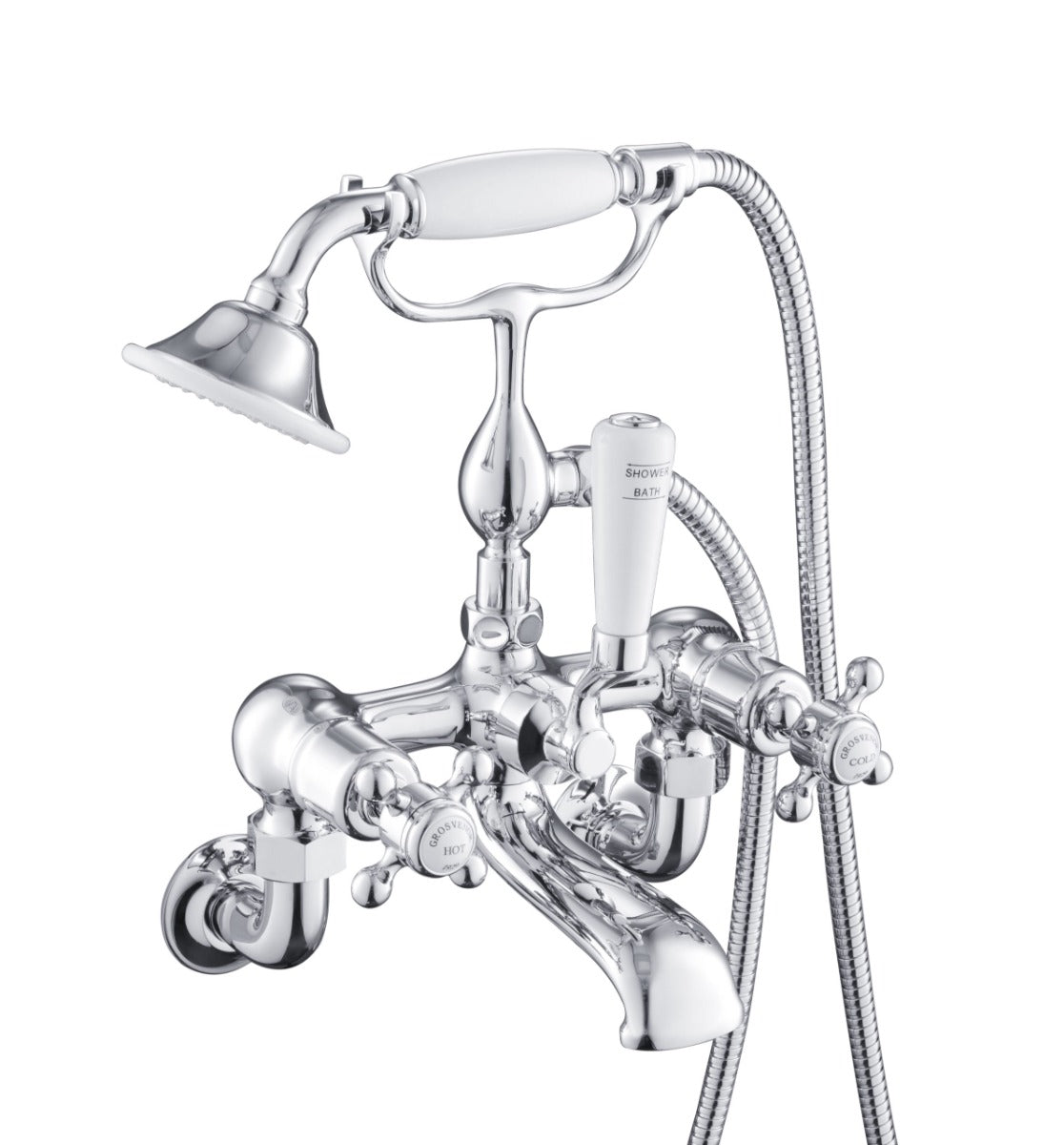 JTP Bath Shower Mixer Wall Mounted with Kit - Chrome - 76275WM