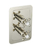 JTP Grosvenor Cross Thermostatic 2 Outlet Shower Valve - Nickel - 76671NK