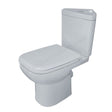 Oakham Violet Corner Close Coupled Toilet Pan with Cistern and Soft Close Seat - White - TAP 'N' SHOWER