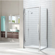 Merlyn 8 Series 760mm Wide Side Panel 8mm Glass - Chrome Frame - M82210