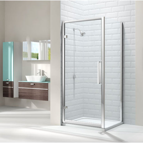 Merlyn 8 Series 760mm Wide Side Panel 8mm Glass - Chrome Frame - M82210