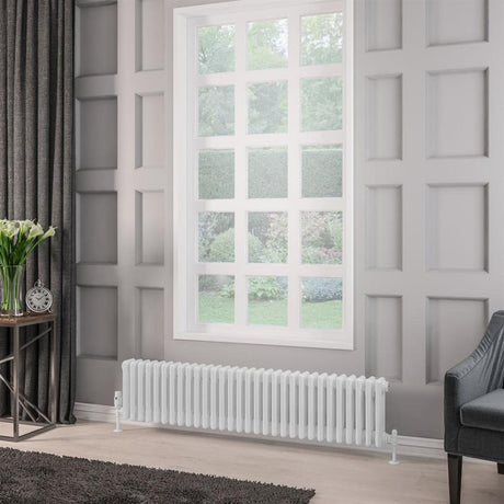 Eastbrook Rivassa Traditional 3 Column Radiator 300mm x 1373mm - Gloss White - 81.0014 - TAP 'N' SHOWER