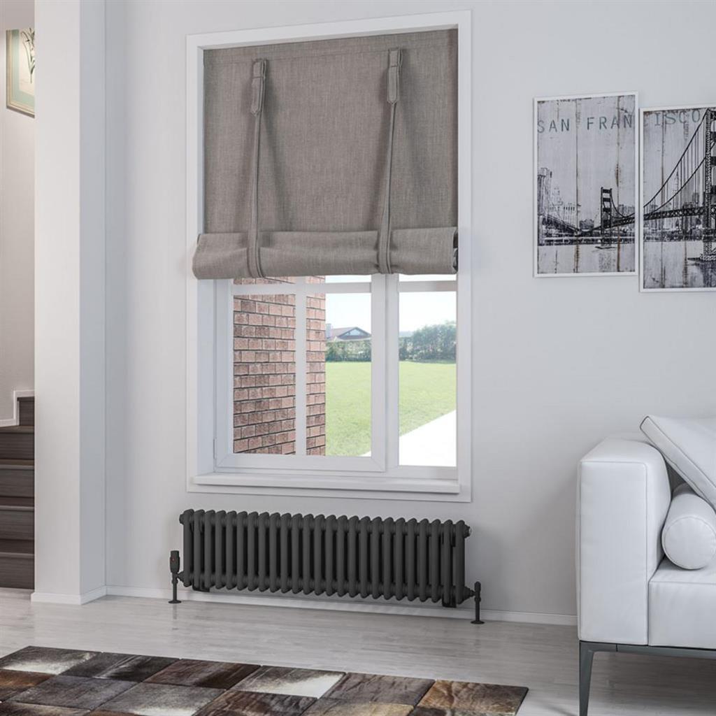 Eastbrook Rivassa Traditional Two Column Radiator 300mm x 1148mm - Matt Anthracite - 81.0021 - TAP 'N' SHOWER