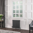 Eastbrook Rivassa Traditional 3 Column Radiator 600mm x 608mm - Matt Anthracite - 81.0031 - TAP 'N' SHOWER