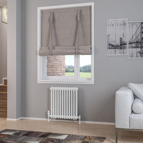 Eastbrook Rivassa Traditional Two Column Radiator 600mm x 563mm - Gloss White 81.0041 - TAP 'N' SHOWER