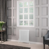 Eastbrook Rivassa Traditional 3 Column Radiator 600mm x 518mm - Gloss White - 81.0044 - TAP 'N' SHOWER