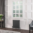 Eastbrook Rivassa Traditional 3 Column Radiator 600mm x 563mm - Matt Anthracite - 81.0053 - TAP 'N' SHOWER