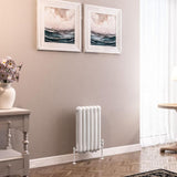 Eastbrook Rubano Horizontal Column Radiator 600mm x 383mm - Gloss White - 81.0054 - TAP 'N' SHOWER