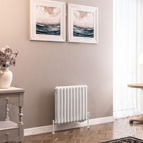 Eastbrook Rubano Horizontal Column Radiator 600mm x 623mm - Gloss White - 81.0055 - TAP 'N' SHOWER