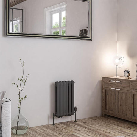 Eastbrook Rubano Horizontal Column Radiator 600mm x 383mm - Matt Anthracite - 81.0060 - TAP 'N' SHOWER
