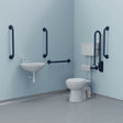 Bathex Doc M Mild Steel Corner WC Close Couple 3 Rail Pack - Blue - 83301