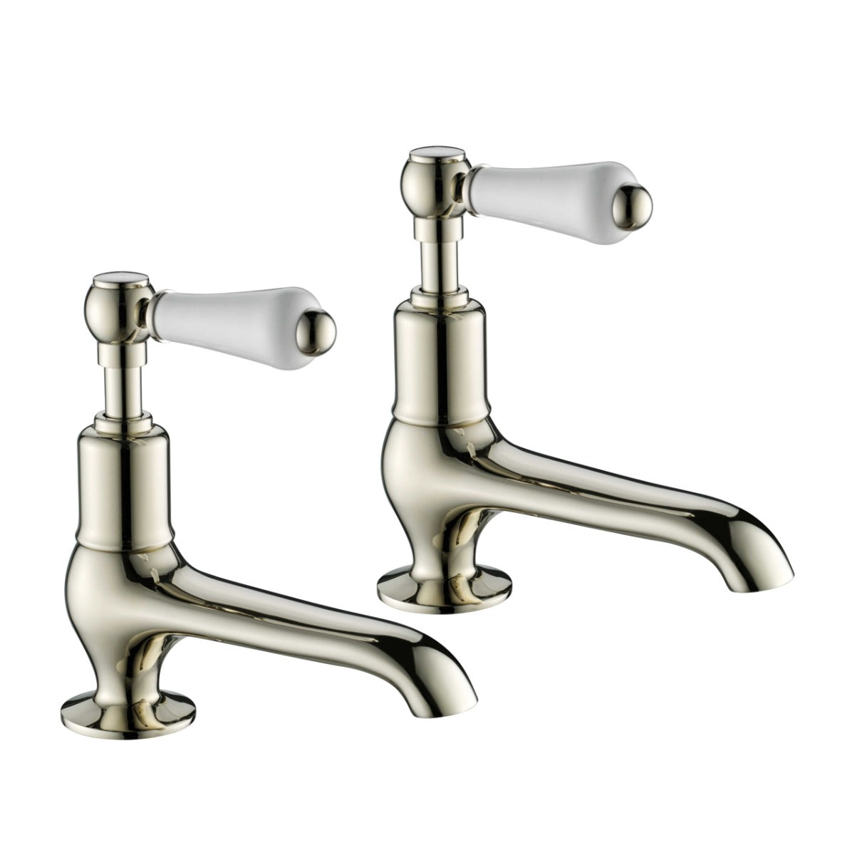 JTP Grosvenor Lever Long Nose Basin Taps - Nickel - 85011NK