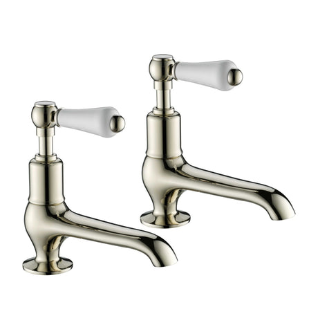JTP Grosvenor Lever Long Nose Basin Taps - Nickel - 85011NK